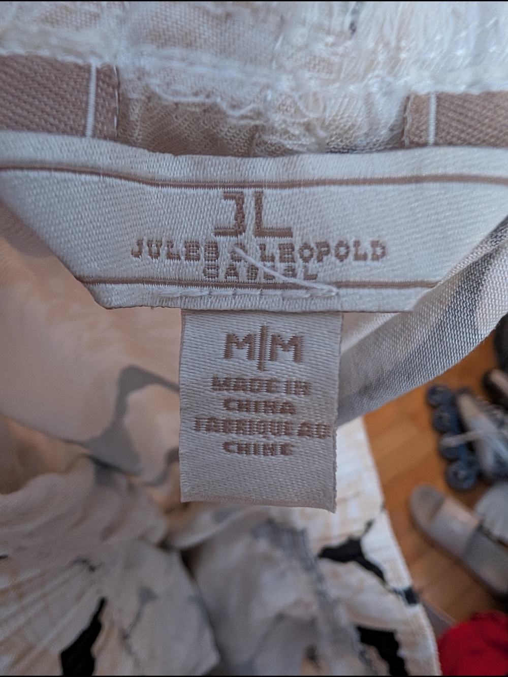 Jules & Leopold Shell-Pattern Wide Leg Pants - Picture 7 of 8